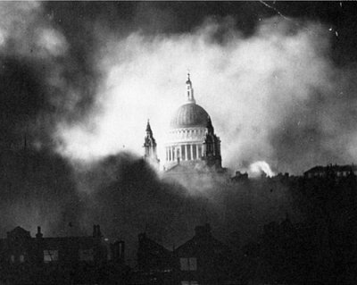 St Pauls Cathedral, after the Blitz