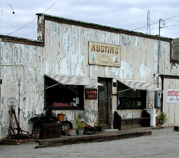 Austin's garage and antique store Randsburg