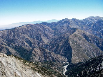 The view east from the top of Mt. Baden Powell