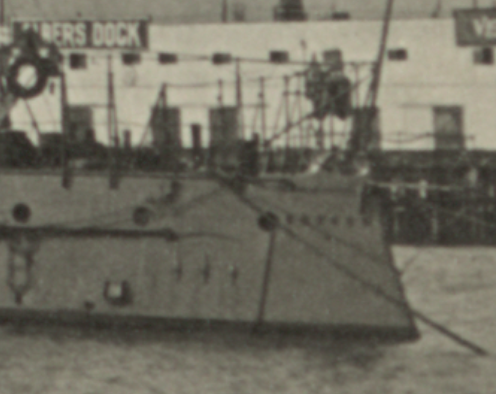 BB-3 stern quarter, with name