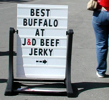 beef jerky sign