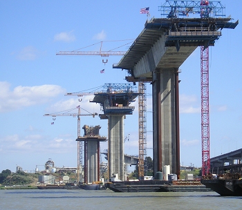 Pillar supports for the new Benecia Bridge