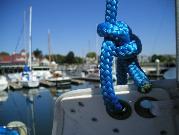 bowline used for the main halyard