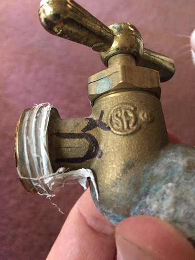 crack in fitting