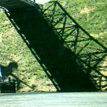 shadows of the carquinez straits bridge