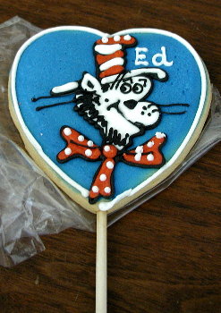 cookie in shape of cat in the hat
