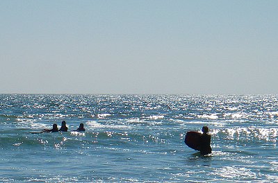Surfers at Cayucos, Ca., 2009