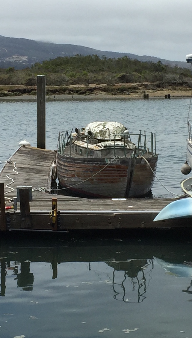 old wooden boat in Morro Bay