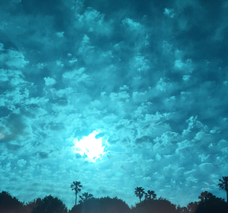 channel island sun through clouds