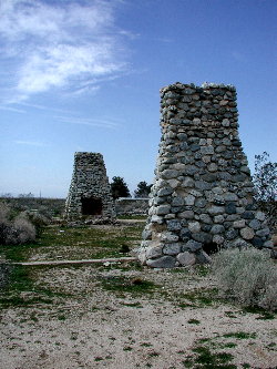 chimneys at the Llano del Rio lodge