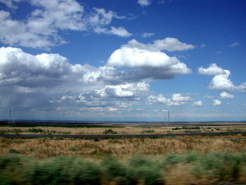 clouds over california's central valley