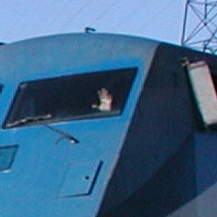 hand waving in train