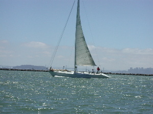 sailboat going downwing