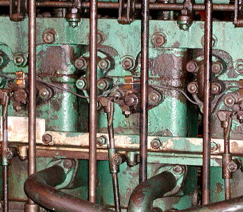 side of old engine at the county fair