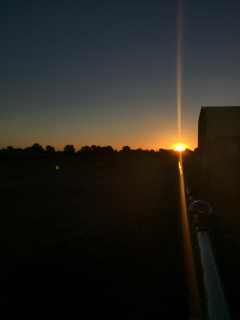 Sunrise on the fall equinox