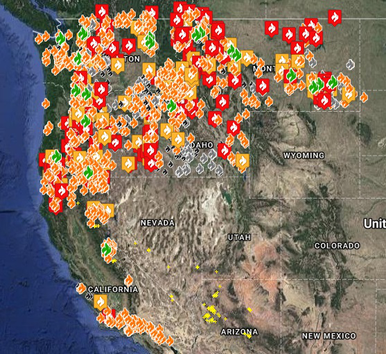 Fires in the northwest