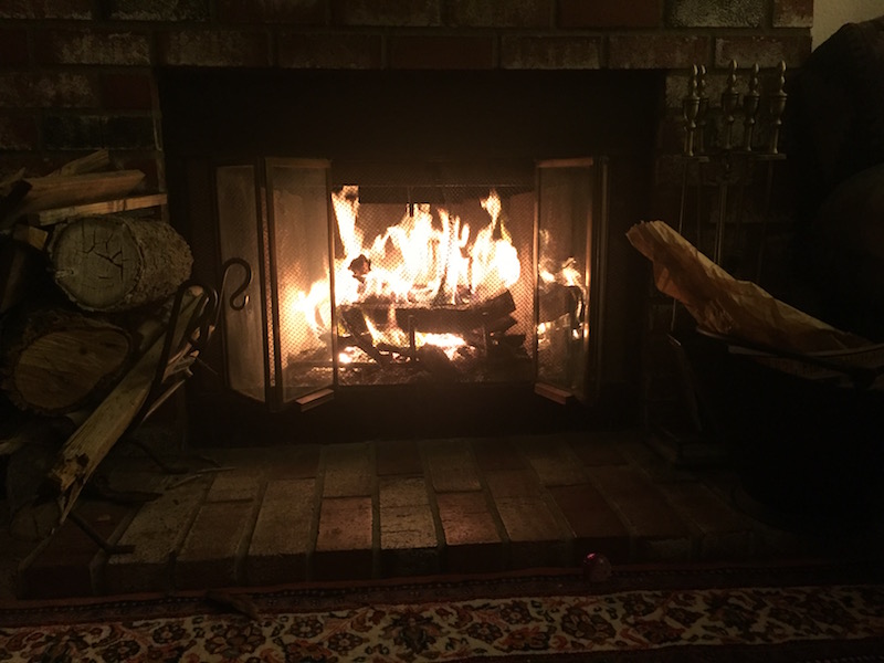 Fireplace, late November.
