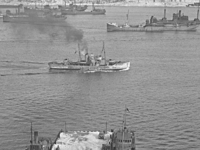 HMS Comfrey, K-277, in Halifax