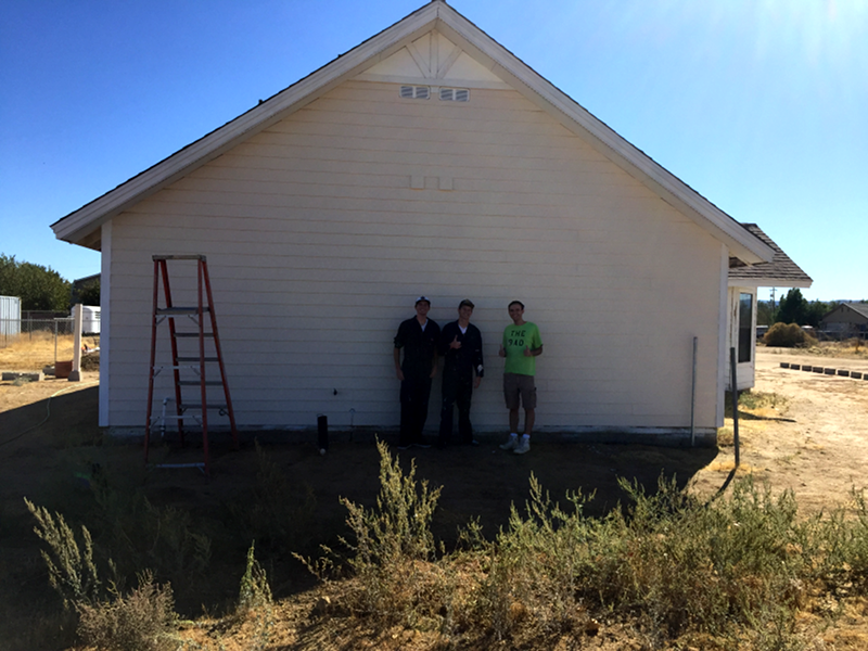 North wall painted