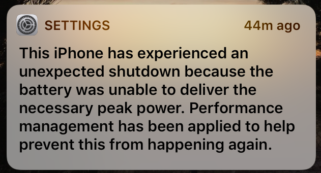 iphone battery warning