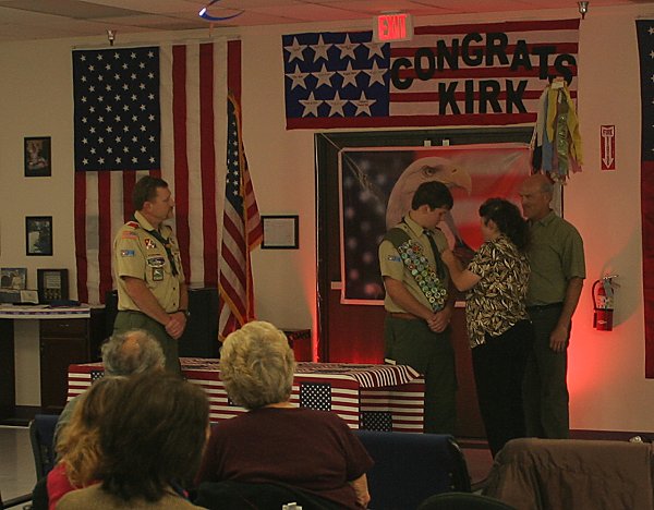 Kirks Eagle Scout Pin, 22October2010