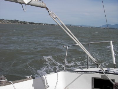 The mainsheet on a Coronado 25
