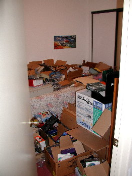Messy room, the door won't open all the way