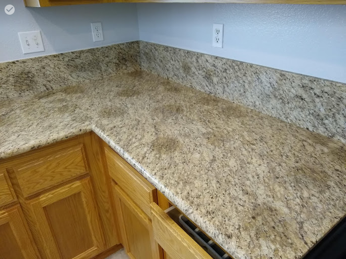 stained granite countertop