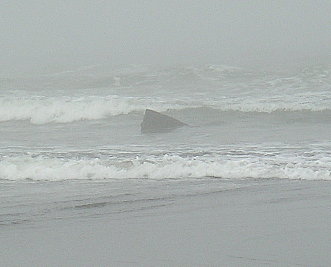 last remants of the USS Milwaukee, on samoa beach