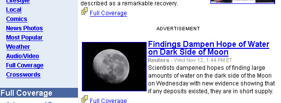 Bad headline from Yahoo! Science about Moon's Dark Side
