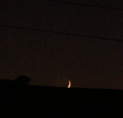 Moonset over the hills, Martinez, Ca.