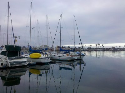 marina morning view