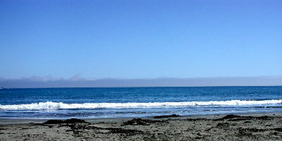 ocean and distant fog bank