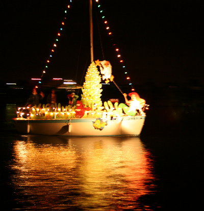 boat in the oxnard parade of lights