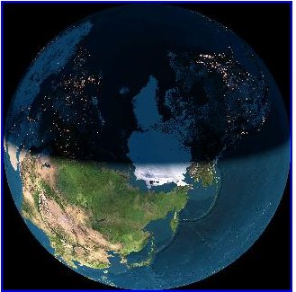 polar view of the earth