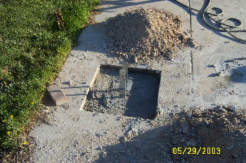 patio post foundation