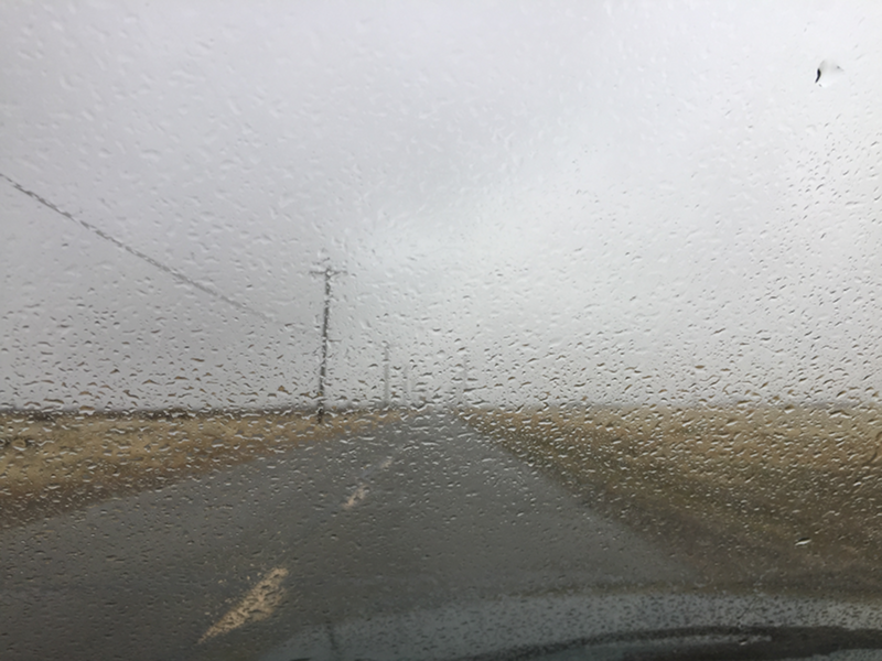 rain on the way to go shopping