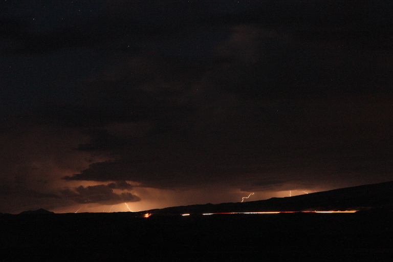 Lightning storm over the I-14, Red Rock State Park, Sept. 2014