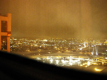 view from reno hilton at night