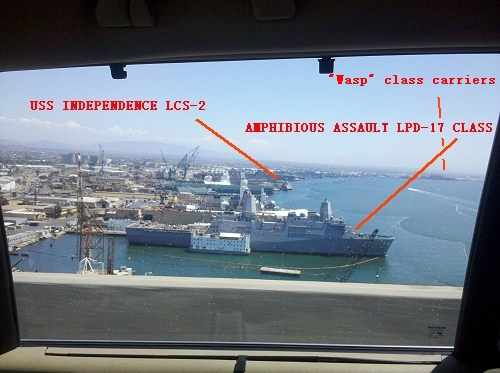 San Diego Naval Base from bridge