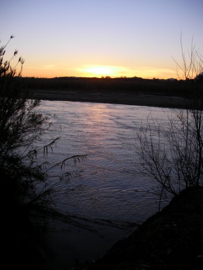 santa clara river at sunrise