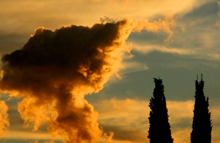 Evening sky.