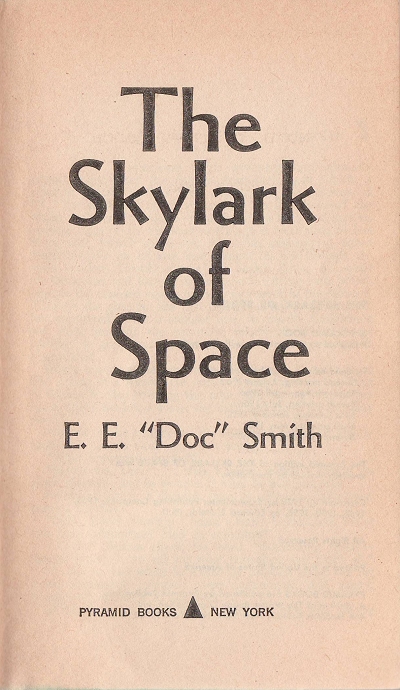 skylark of space, pyramid edition title page