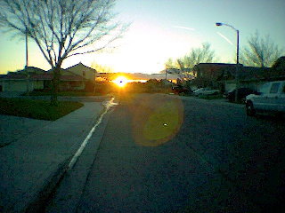 Sunset, spring equinox