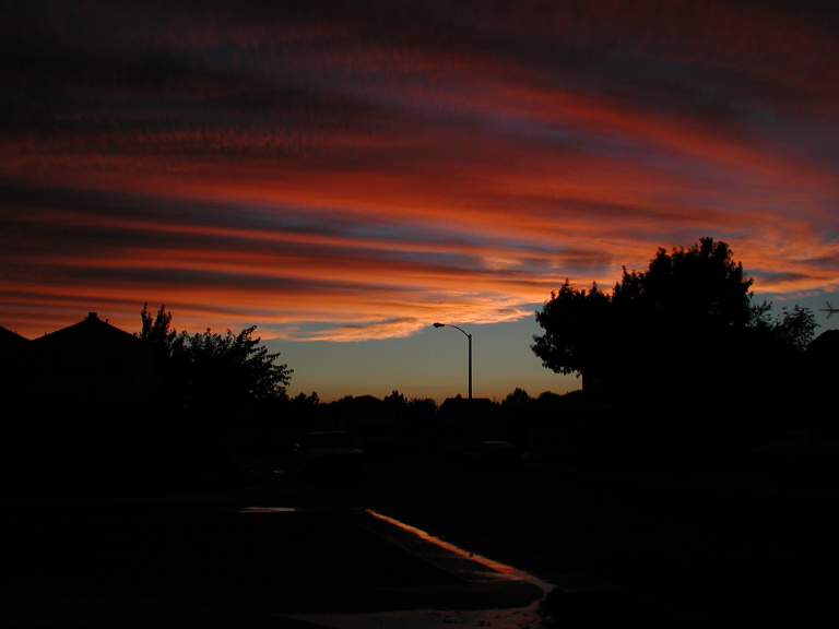 Sunset.