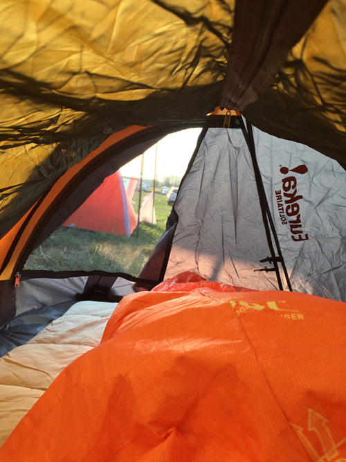 Sunday morning tent view