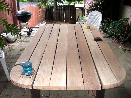 table after sanding