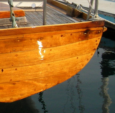 Transom detail, Bill Tripp flush decker
