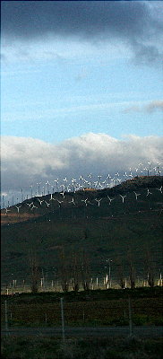 Tehachapi Windmills in a storm