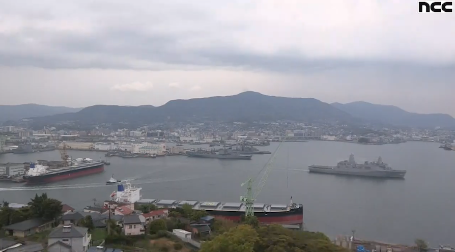 USS New Orleans heading out.